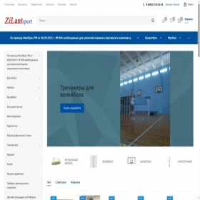 Скриншот главной страницы сайта zilantsport.ru