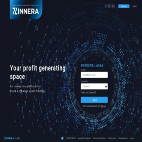 Скриншот главной страницы сайта zinnera.com