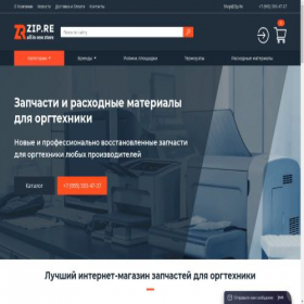 Скриншот главной страницы сайта zip.re
