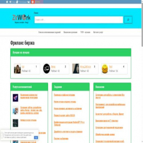 Скриншот главной страницы сайта zitwork.com