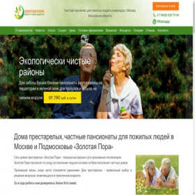 Скриншот главной страницы сайта zolotay-pora.ru