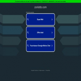 Скриншот главной страницы сайта zonlotto.com