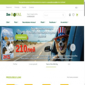 Скриншот главной страницы сайта zooroyal.md