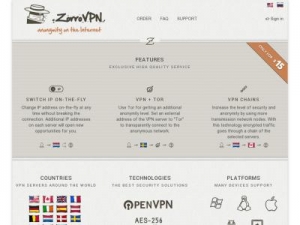 Скриншот главной страницы сайта zorrovpn.com