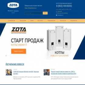 Скриншот главной страницы сайта zota.ru