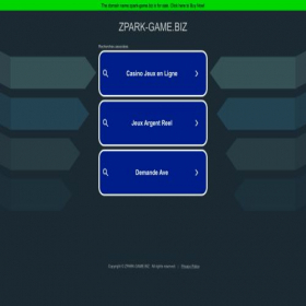 Скриншот главной страницы сайта zpark-game.biz