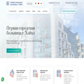 Скриншот главной страницы сайта zubheihe.ru