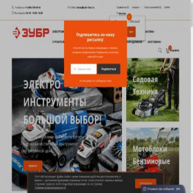 Скриншот главной страницы сайта zubr-line.ru