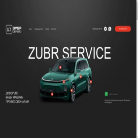 Скриншот главной страницы сайта zubr-service.by
