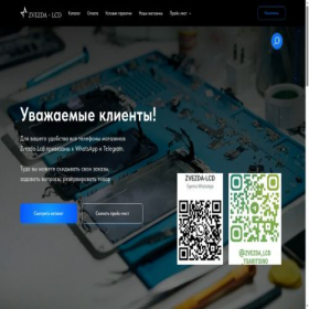 Скриншот главной страницы сайта zvezda-lcd.ru