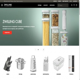 Скриншот главной страницы сайта zwilling.ru