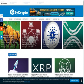Скриншот главной страницы сайта zycrypto.com