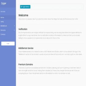 Скриншот главной страницы сайта zyger.net