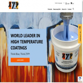 Скриншот главной страницы сайта zypcoatings.com