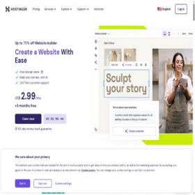 Скриншот главной страницы сайта zyro.com