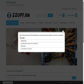 Скриншот главной страницы сайта zzopt.ru