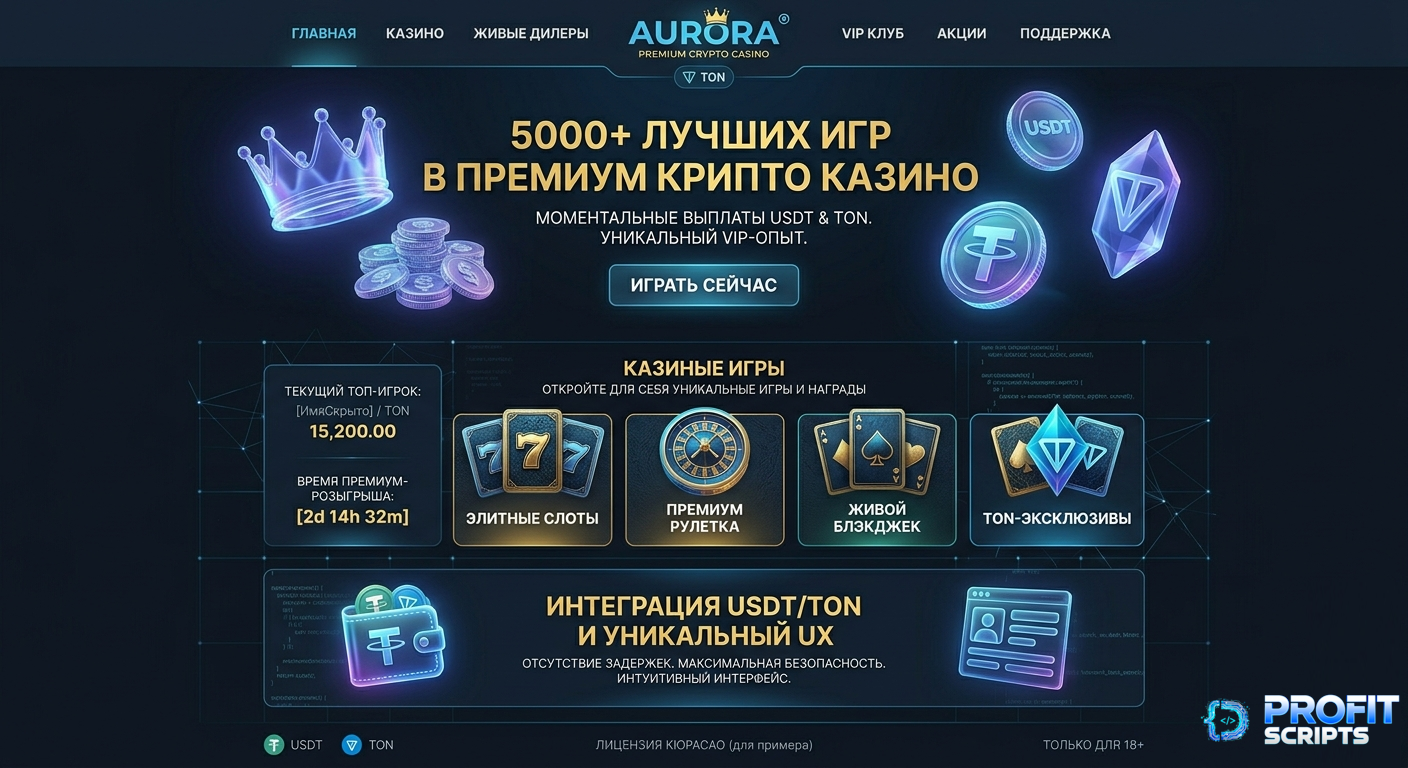 Скрипт крипто казино 5000+ игр на Python
